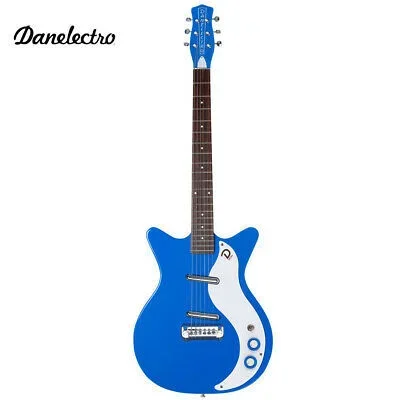 Danelectro ’59M NOS + Metalflake Electric Guitar Go Go Blue