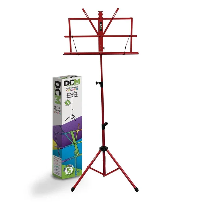 DCM BS01-RD Compact Music Stand with Carry Bag – Height 70-142 cm