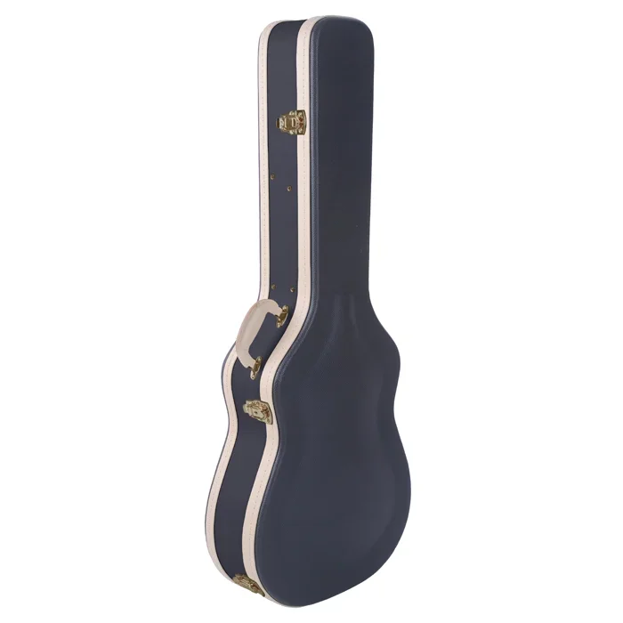 DCM Premium Dreadnought Case Black / Ivory Stripe