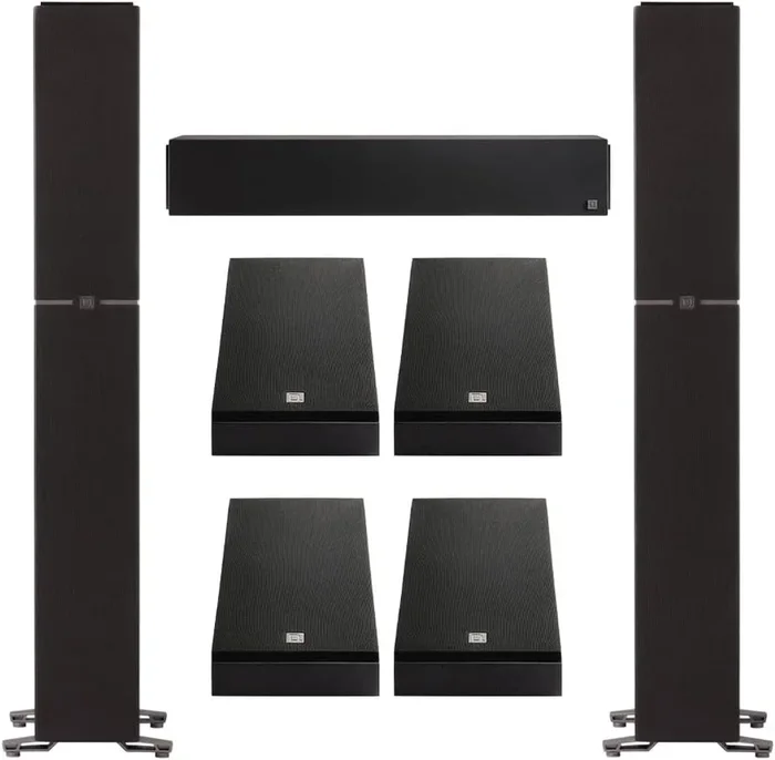 Definitive Technology Dymension 7-Channel Surround Sound System – Bundle with (2) DM60 Towers, (1) DM20 Center Channel, and (4) DM95 Rear Speakers (Bundle)