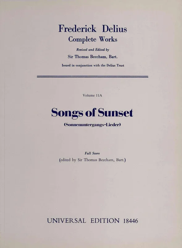 Delius: Songs of Sunset
