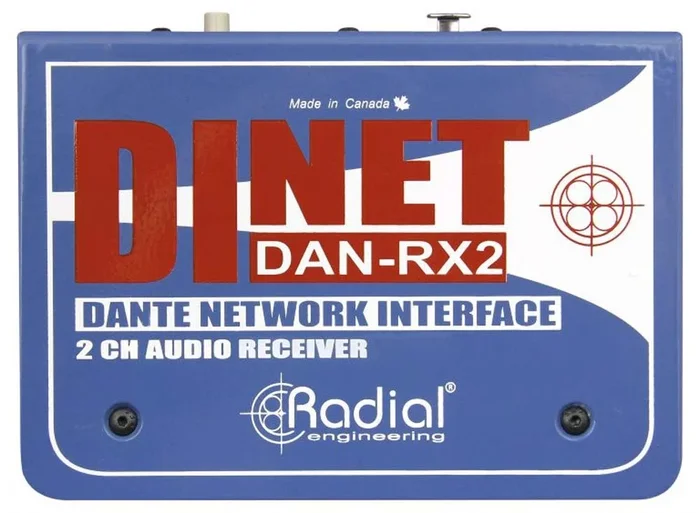 DiNET Dante receiver over Ethercon Expanded Version with Neutrik connectors