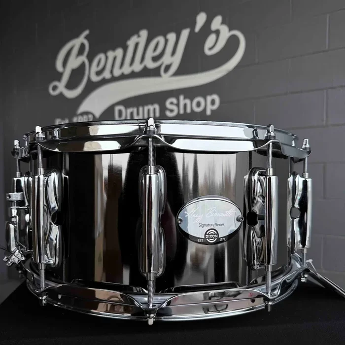 Dixon SAN654GBS Gregg Bissonette Signature 6.5×14 ” Black Nickel over Steel Snare Drum *IN STOCK*