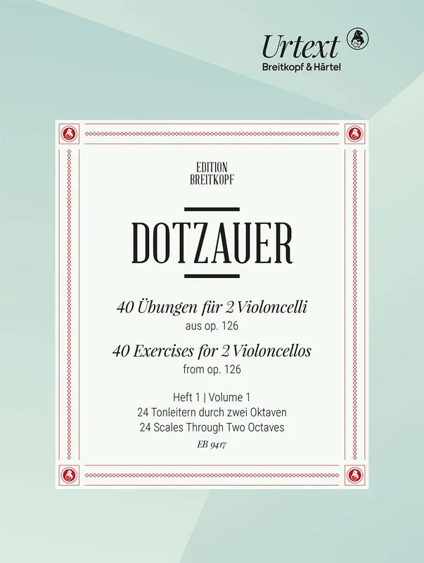 Dotzauer: 40 Exercises for 2 Cellos, from Op. 126 – Volume 1