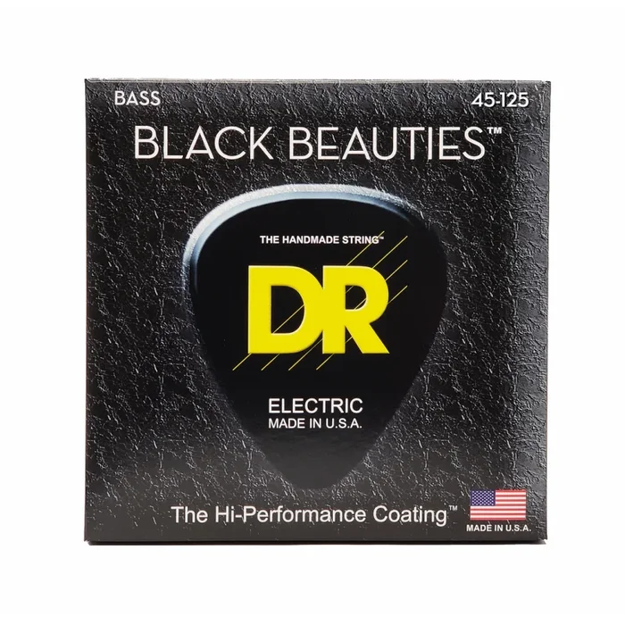 DR Black Beauties 5-String Medium Bass Strings 45-125 with K3 Coating