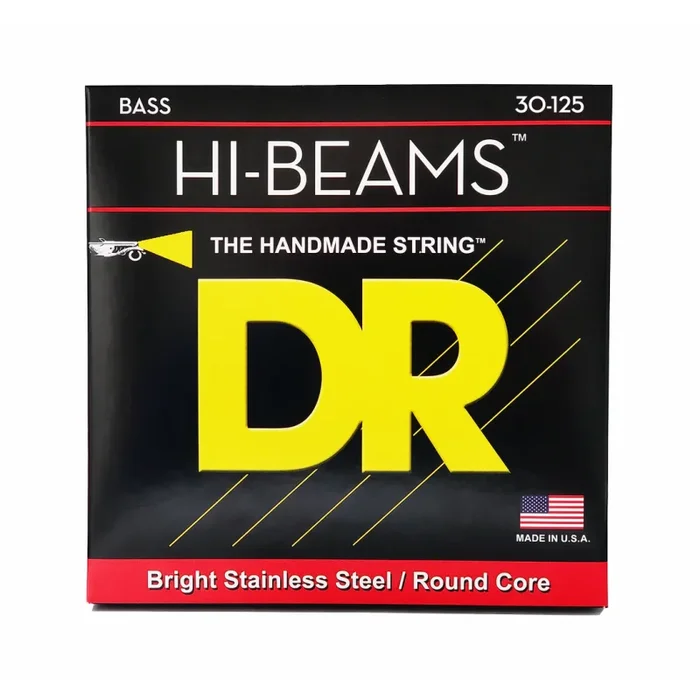 DR Hi-Beam Stainless Steel Bass Strings 6-String Medium 30-125