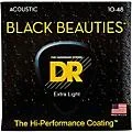 DR Strings Black Beauties Acoustic Guitar Strings Extra Lite Standard
