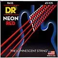 DR Strings Hi-Def NEON Red Coated Medium 4-String (45-105) Bass Guitar Strings Standard