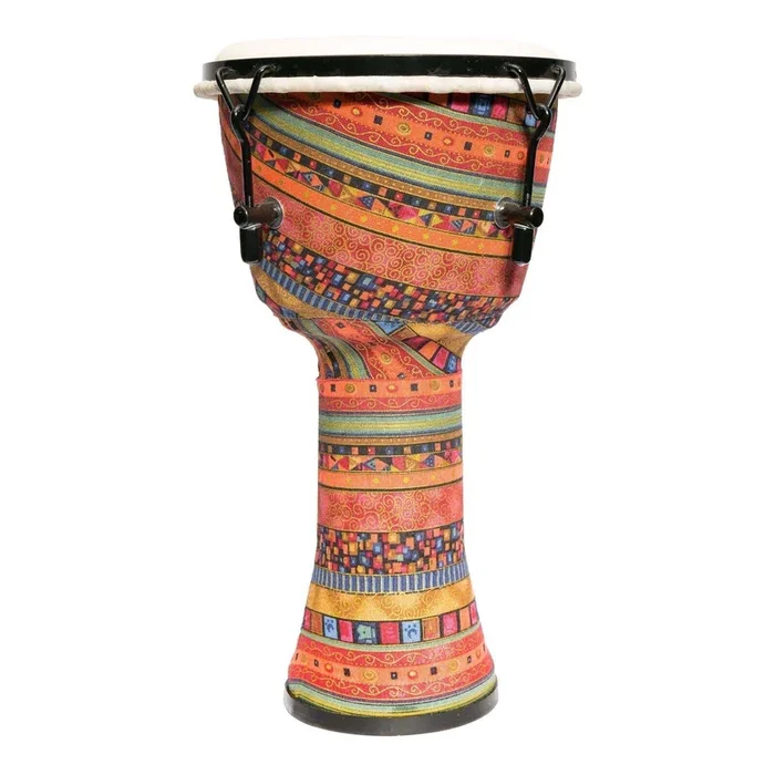 Drumfire 8″ Tuneable Natural Hide Head Djembe (Multicolour)