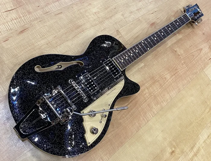 Duesenberg Starplayer TV Semi-Hollow Electric Guitar (Black Sparkle)