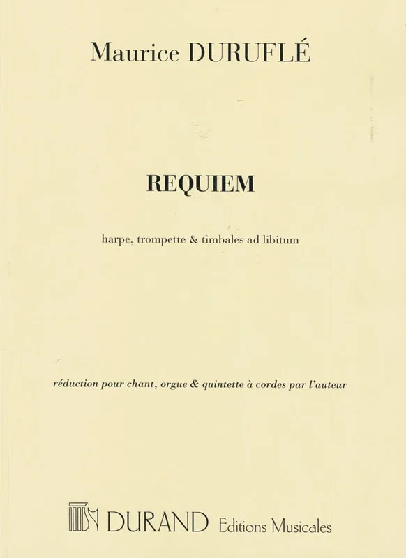 Duruflé: Requiem, Op. 9 – Reduced Orchestration