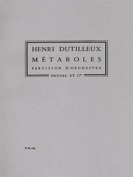 Dutilleux: Métaboles