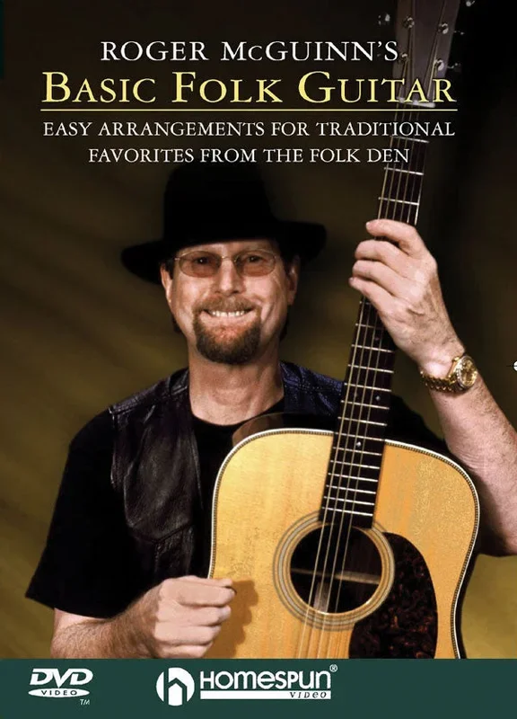 DVD – ROGER MCGUINN’S BASIC FOLK GUITAR – EASY ARRANGEMENTS FOR TRADITIONAL FAVORITES