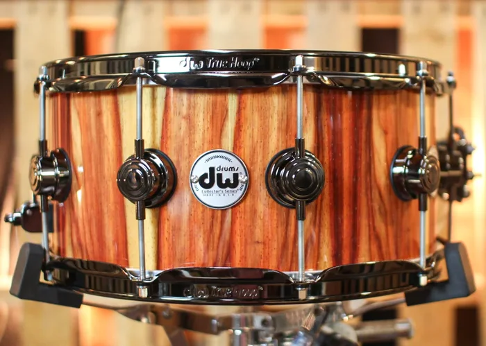 DW 6.5×14 Collector’s Maple 333 Candy Stripe Padauk Snare Drum – SO#1234294