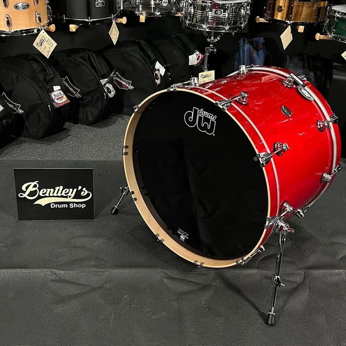 DW Performance Series 18×24 ” Bass Kick Drum in Candy Apple Red Lacquer