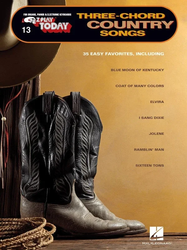 E-Z Play Piano 13, Country Songs Three Chord