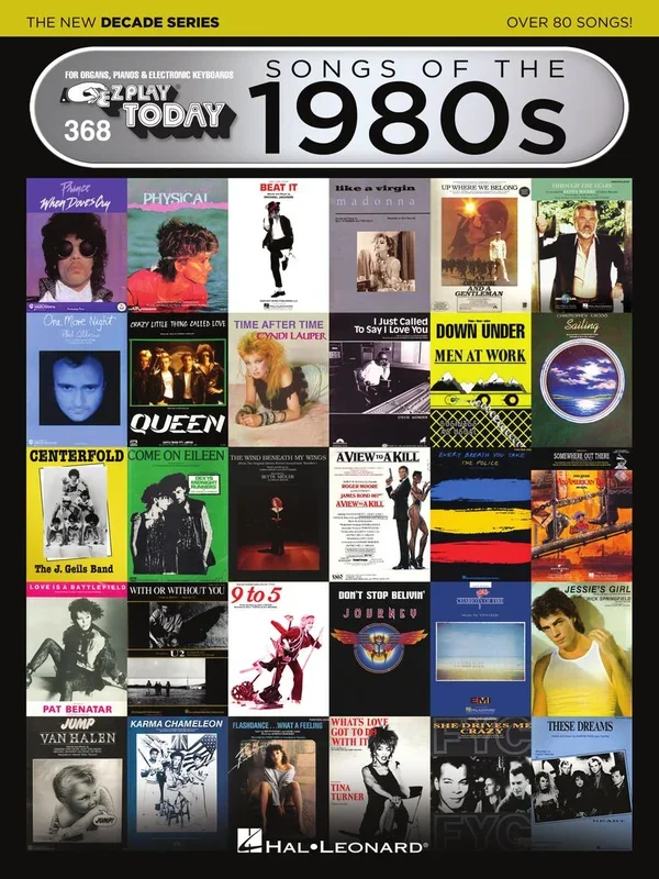 E-Z Play Piano 368, Songs of the 1980s