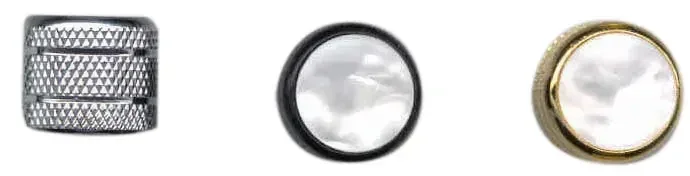 Eagle GPK829 Control Knob Chrome with White Pearloid Top