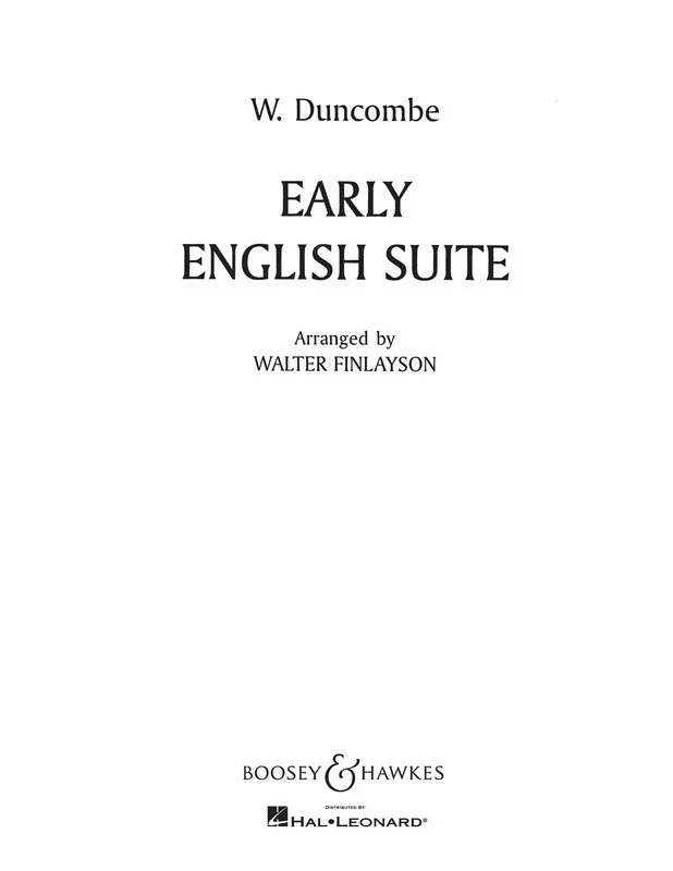 Early English Score/Parts