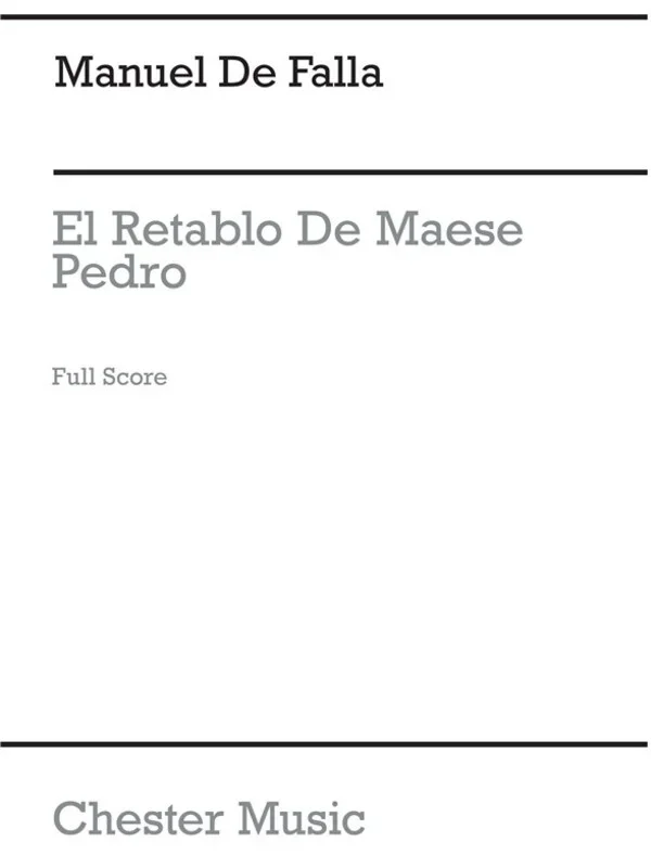 El Retablo De Maese Pedro (F/S)