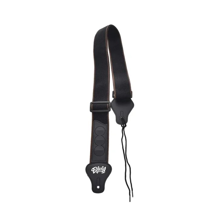Elderly Logo Cloth Instrument Strap, Black