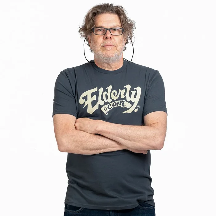 ELDERLY LOGO TEE CHARCOAL (VARIOUS SIZES)