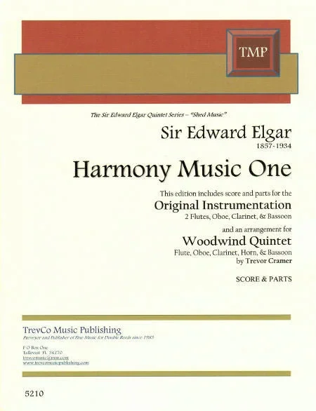 Elgar: Harmony Music, Op. 6, No. 2 – Volume 1 (Original Instruments & arr. for Wind Quintet)