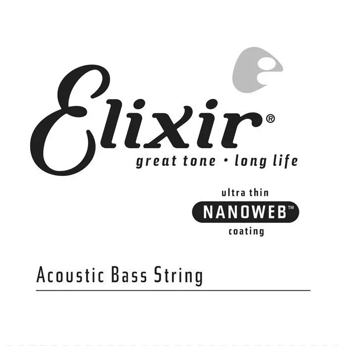 Elixir 15765 Nanoweb Single Acoustic Bass String .065