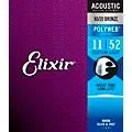 Elixir 80/20 Bronze Acoustic Guitar Strings with POLYWEB Coating, Custom Light (.011-.052) Standard