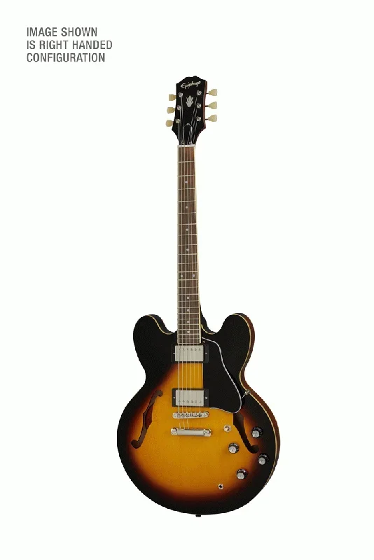 Epiphone ES335 Electric Guitar Semi-Hollow Left Handed Vintage Sunburst