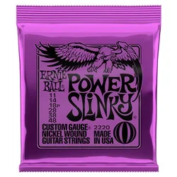 Ernie Ball 2220 Power Slinky Electric Guitar Strings – Nickel Wound (11-48)