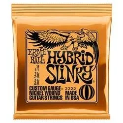 Ernie Ball 2222 Hybrid Slinky Electric Guitar Strings – Nickel Wound (09-46)