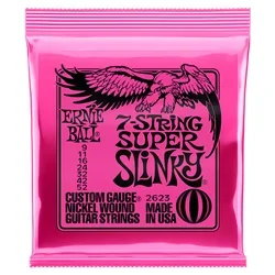 Ernie Ball 2623 7-String Super Slinky Electric Guitar Strings – Nickel Wound (09-52)