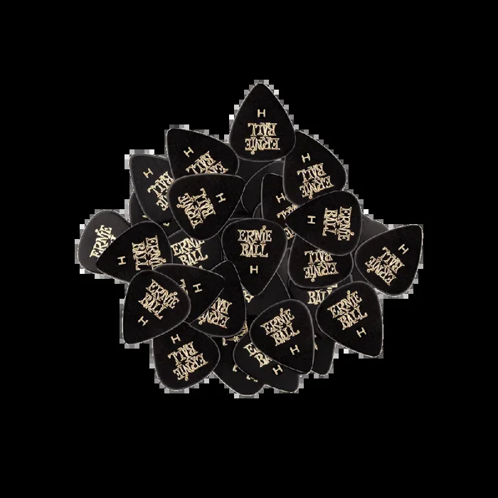 Ernie Ball Heavy Black Cellulose Picks, bag of 144