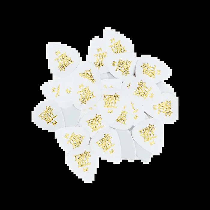 Ernie Ball Medium White Cellulose Picks, bag of 144