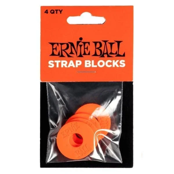Ernie Ball Strap Blocks 4pk – Red