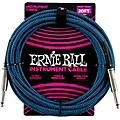 Ernie Ball Woven Straight/Straight Nickel-Plated 1/4″ Instrument Cable 20 ft. Black/Blue