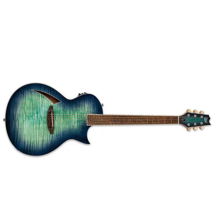 ESP LTD TL-6 Thinline Acoustic Electric Guitar Aqua Marine Burst – LTL-6FMAQMB