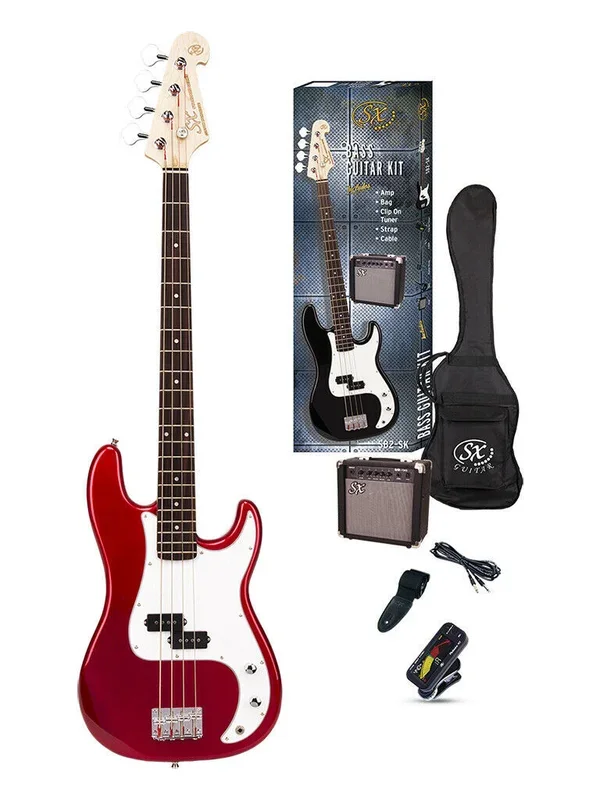 Essex Bass Guitar Pack Candy Apple Red