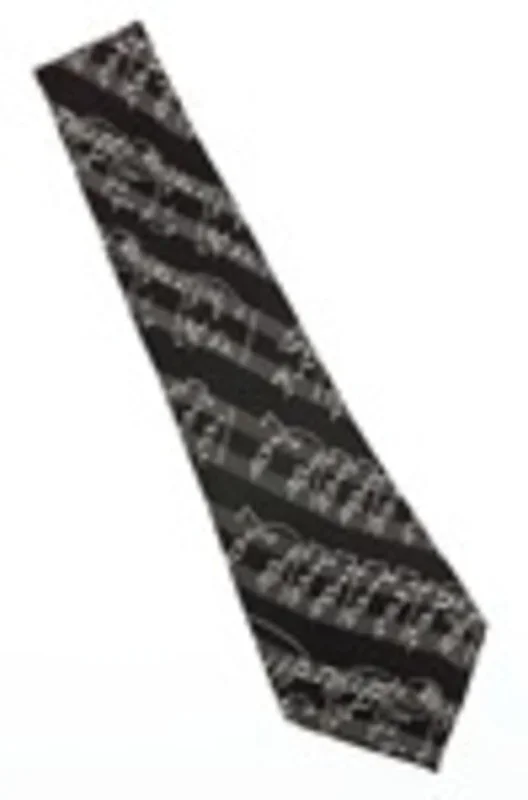 Fashion Tie Sheet Music White On Black