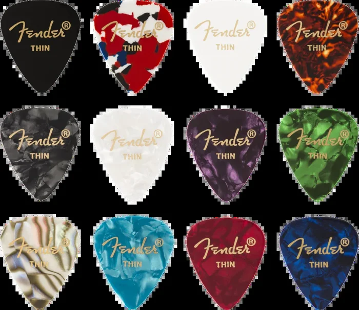 Fender 351 Shape, Celluloid Medley, Thin (12)