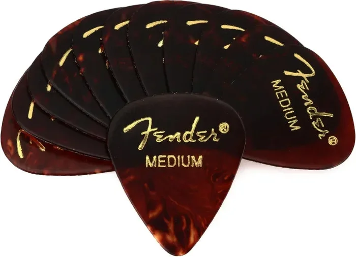 Fender 351 Shape Premium Celluloid Picks – Medium Shell (12-pack)