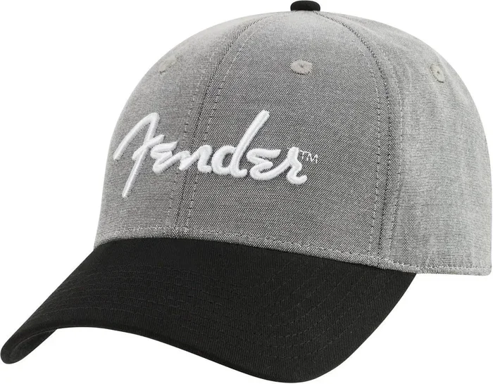 FENDER 9190121000 Hipster Dad Hat, Gray and Black, One Size Fits Most