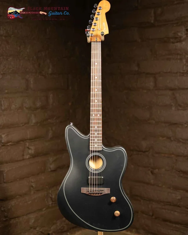 Fender Acoustasonic Standard Jazzmaster Acoustic-electric Guitar – Black (New)