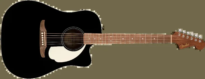Fender California Standard Redondo CE, Spruce Top, Ivory Pickguard, Black