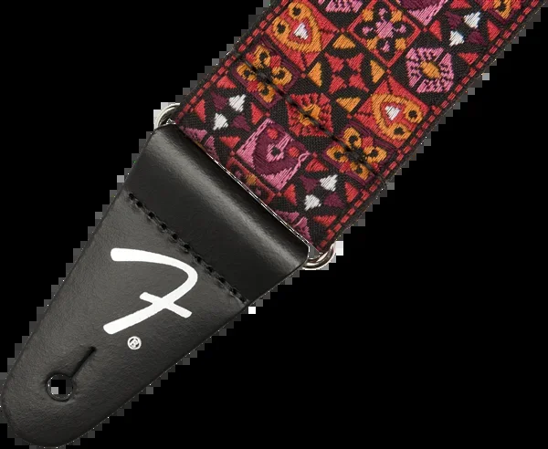 Fender Festival Strap, Red Mosaic, 2″