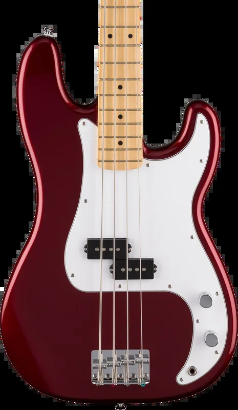 Fender Standard Precision Bass, Maple Fingerboard, White Pickguard, Candy Cola