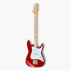 Fender X Loog Stratocaster Mini Electric Guitar – Red