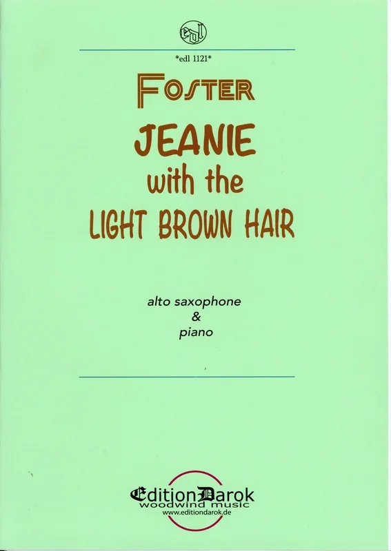 Foster: Jeanie with the Light Brown Hair (arr. for alto sax & piano)