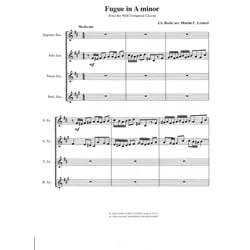 Fugue in A minor from “Well-Tempered Clavier” – Sax Quartet